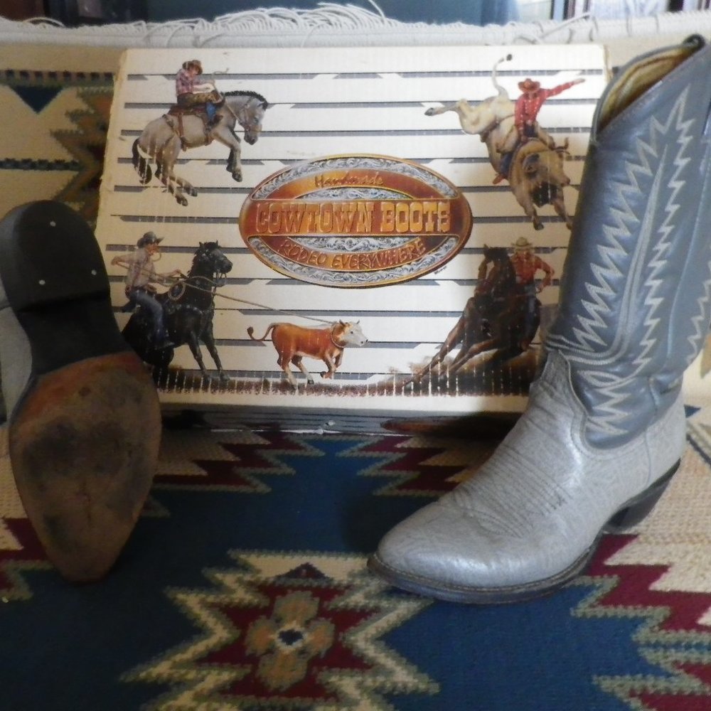 Men's cowtown grey western boots 81/2